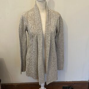 Madison Lilly tan cream open long sleeve cardigan Size S